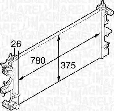 Magneti Marelli 350213126800 - Radiatore, Raffreddamento motore www.autoricambit.com