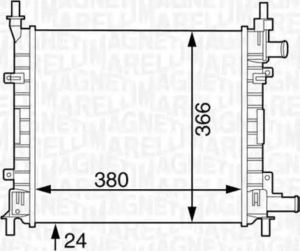 Magneti Marelli 350213121800 - Radiatore, Raffreddamento motore www.autoricambit.com