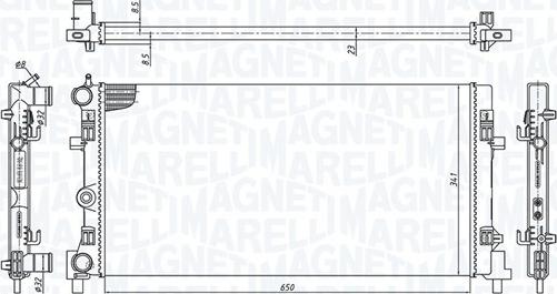 Magneti Marelli 350213127900 - Radiatore, Raffreddamento motore www.autoricambit.com