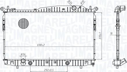 Magneti Marelli 350213179600 - Radiatore, Raffreddamento motore www.autoricambit.com