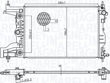 Magneti Marelli 350213179700 - Radiatore, Raffreddamento motore www.autoricambit.com