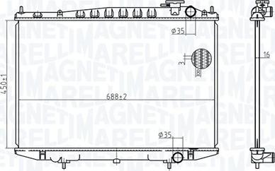 Magneti Marelli 350213174500 - Radiatore, Raffreddamento motore www.autoricambit.com