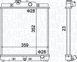 Magneti Marelli 350213175100 - Radiatore, Raffreddamento motore www.autoricambit.com