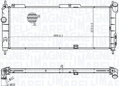 Magneti Marelli 350213175300 - Radiatore, Raffreddamento motore www.autoricambit.com