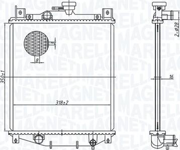 Magneti Marelli 350213178400 - Radiatore, Raffreddamento motore www.autoricambit.com