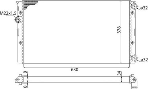 Magneti Marelli 350213809003 - Radiatore, Raffreddamento motore www.autoricambit.com