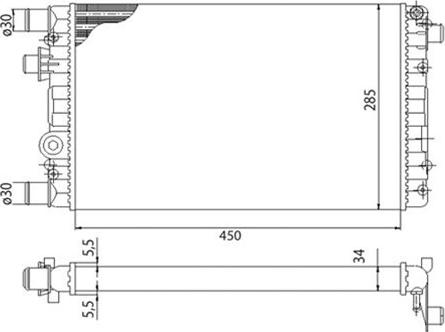 Magneti Marelli 350213815003 - Radiatore, Raffreddamento motore www.autoricambit.com