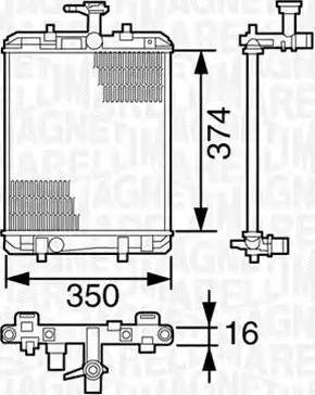 Magneti Marelli 350213392000 - Radiatore, Raffreddamento motore www.autoricambit.com