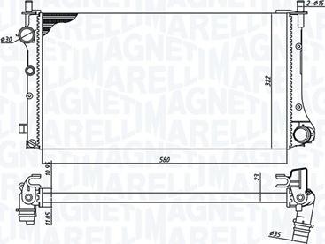 Magneti Marelli 350213382000 - Radiatore, Raffreddamento motore www.autoricambit.com