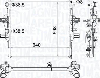 Magneti Marelli 350213204700 - Radiatore, Raffreddamento motore www.autoricambit.com