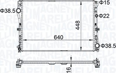 Magneti Marelli 350213205400 - Radiatore, Raffreddamento motore www.autoricambit.com