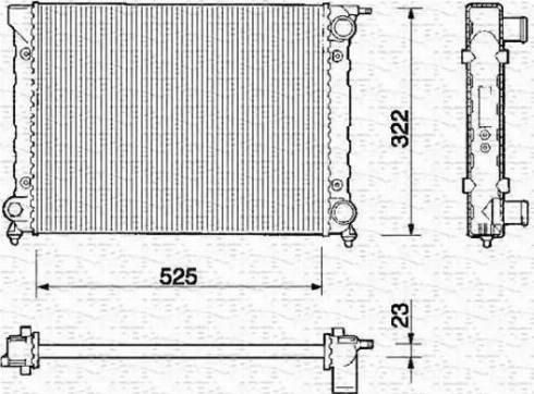 Magneti Marelli 350213203000 - Radiatore, Raffreddamento motore www.autoricambit.com