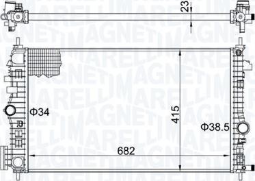 Magneti Marelli 350213207100 - Radiatore, Raffreddamento motore www.autoricambit.com