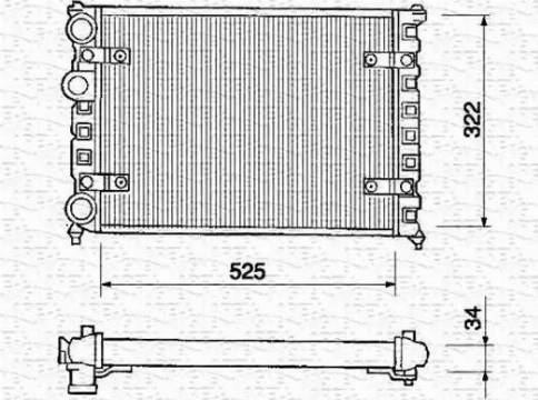 Magneti Marelli 350213233000 - Radiatore, Raffreddamento motore www.autoricambit.com