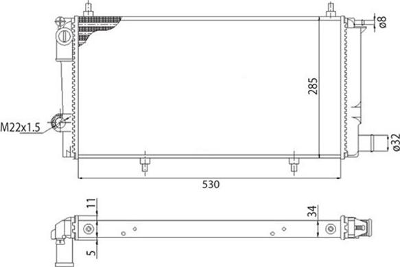 Magneti Marelli 350213786003 - Radiatore, Raffreddamento motore www.autoricambit.com
