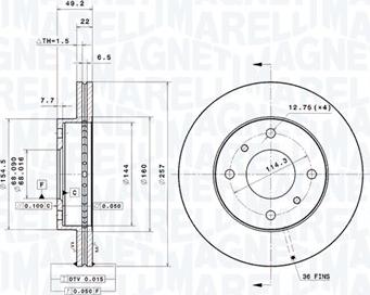 Magneti Marelli 360406035301 - Discofreno www.autoricambit.com