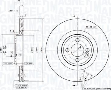 Magneti Marelli 360406161501 - Discofreno www.autoricambit.com