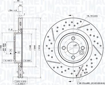 Magneti Marelli 360406161601 - Discofreno www.autoricambit.com