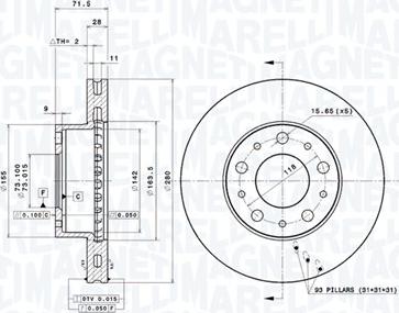 Magneti Marelli 360407100100 - Discofreno www.autoricambit.com