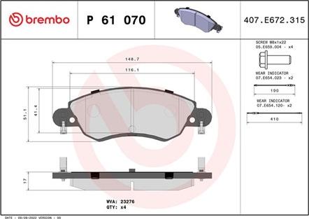 Magneti Marelli 363700461070 - Kit pastiglie freno, Freno a disco www.autoricambit.com