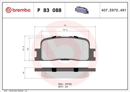 Magneti Marelli 363700483088 - Kit pastiglie freno, Freno a disco www.autoricambit.com