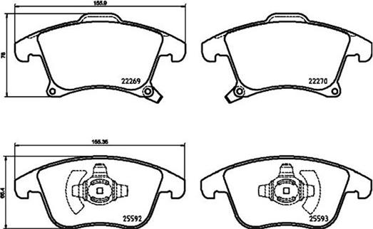 Magneti Marelli 363700424173 - Kit pastiglie freno, Freno a disco www.autoricambit.com