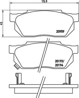 Magneti Marelli 363700428008 - Kit pastiglie freno, Freno a disco www.autoricambit.com