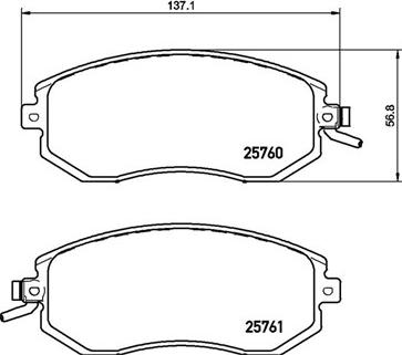 TOYOTA SU00310627 - Kit pastiglie freno, Freno a disco www.autoricambit.com