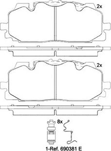 Magneti Marelli 363700585165 - Kit pastiglie freno, Freno a disco www.autoricambit.com