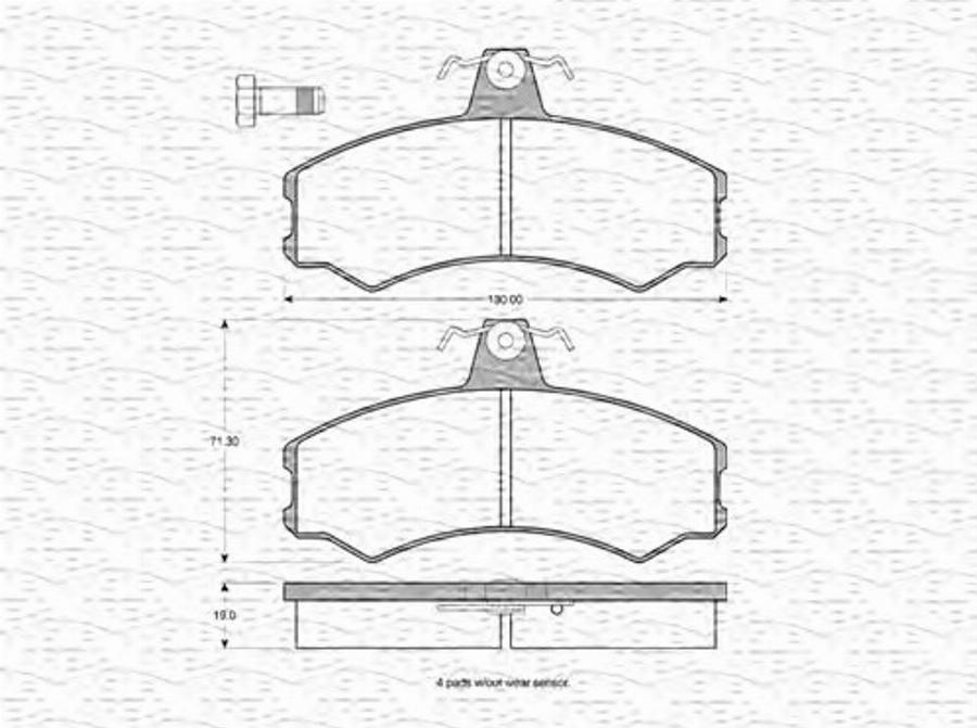 Magneti Marelli 363702160940 - Kit pastiglie freno, Freno a disco www.autoricambit.com