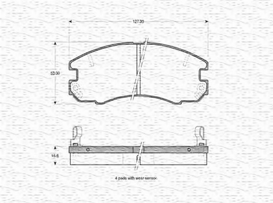 Magneti Marelli 363702160950 - Kit pastiglie freno, Freno a disco www.autoricambit.com