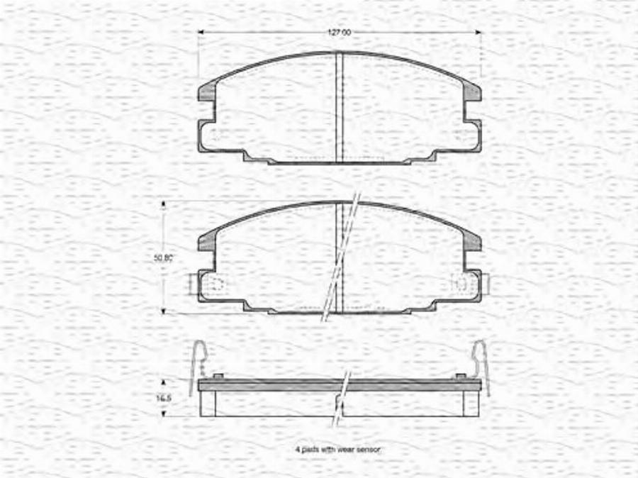 Magneti Marelli 363702160952 - Kit pastiglie freno, Freno a disco www.autoricambit.com