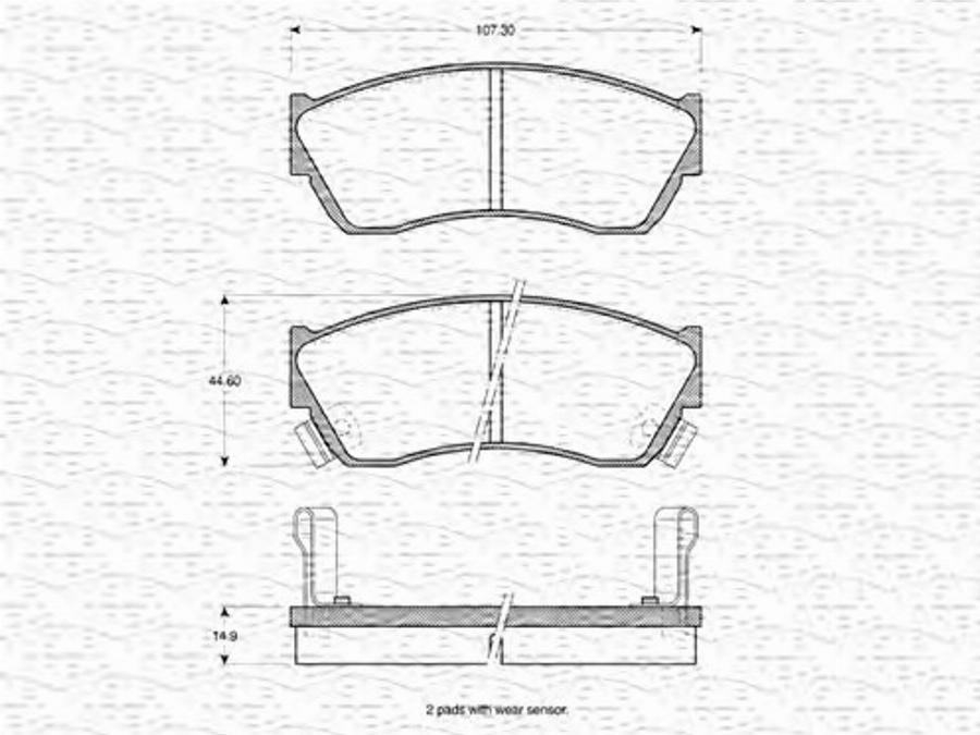 Magneti Marelli 363702160964 - Kit pastiglie freno, Freno a disco www.autoricambit.com