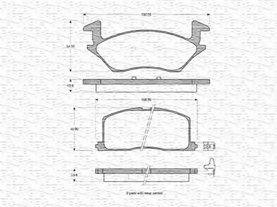 Magneti Marelli 363702160960 - Kit pastiglie freno, Freno a disco www.autoricambit.com