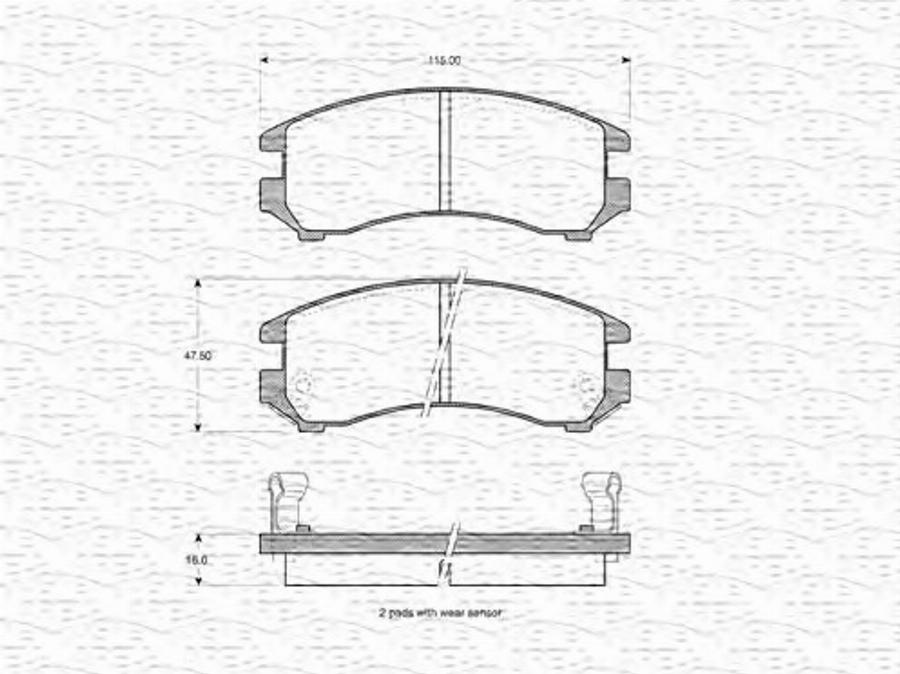 Magneti Marelli 363702160963 - Kit pastiglie freno, Freno a disco www.autoricambit.com