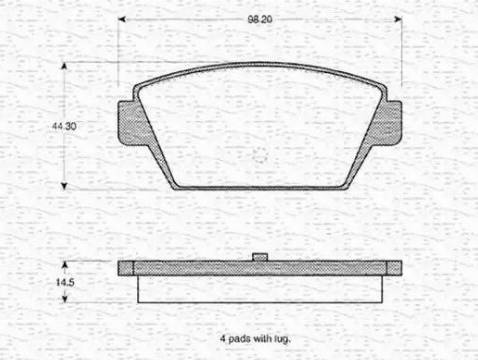 Magneti Marelli 363702160988 - Kit pastiglie freno, Freno a disco www.autoricambit.com