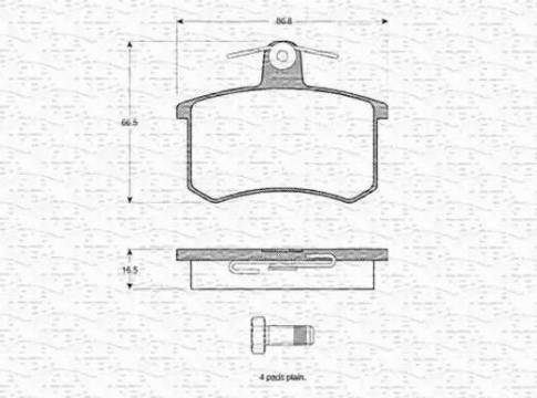 Magneti Marelli 363702160925 - Kit pastiglie freno, Freno a disco www.autoricambit.com