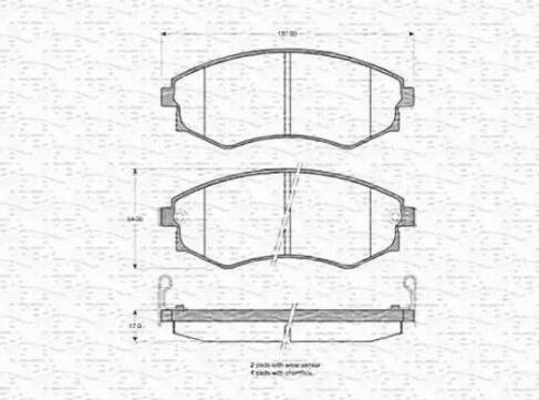 Magneti Marelli 363702160974 - Kit pastiglie freno, Freno a disco www.autoricambit.com