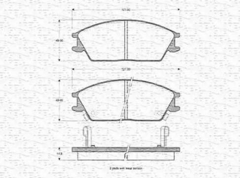 Magneti Marelli 363702160972 - Kit pastiglie freno, Freno a disco www.autoricambit.com