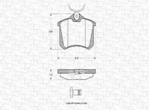 Magneti Marelli 363702160433 - Kit pastiglie freno, Freno a disco www.autoricambit.com