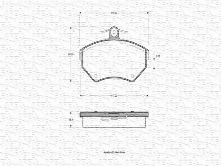 Magneti Marelli 363702160421 - Kit pastiglie freno, Freno a disco www.autoricambit.com