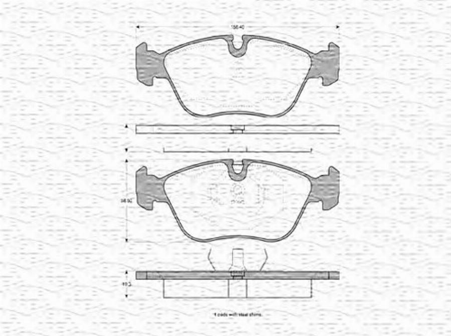 Magneti Marelli 363702160594 - Kit pastiglie freno, Freno a disco www.autoricambit.com