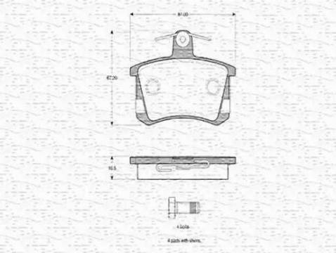 Magneti Marelli 363702160598 - Kit pastiglie freno, Freno a disco www.autoricambit.com