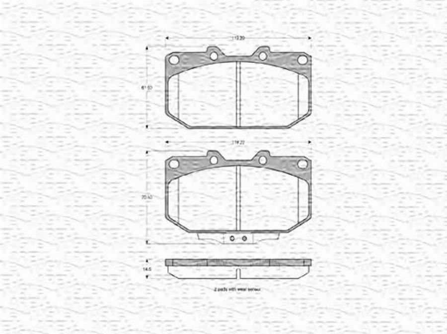 Magneti Marelli 363702160504 - Kit pastiglie freno, Freno a disco www.autoricambit.com