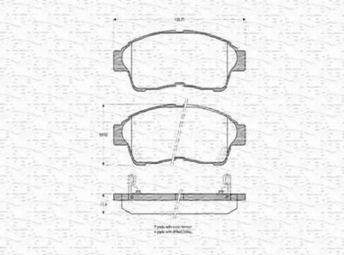 Magneti Marelli 363702160584 - Kit pastiglie freno, Freno a disco www.autoricambit.com