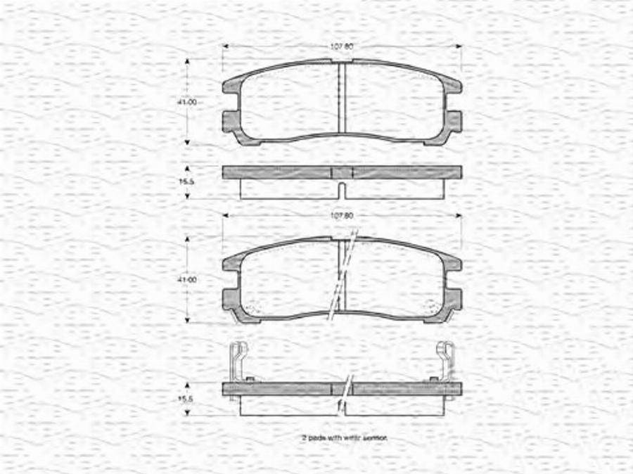 Magneti Marelli 363702160520 - Kit pastiglie freno, Freno a disco www.autoricambit.com