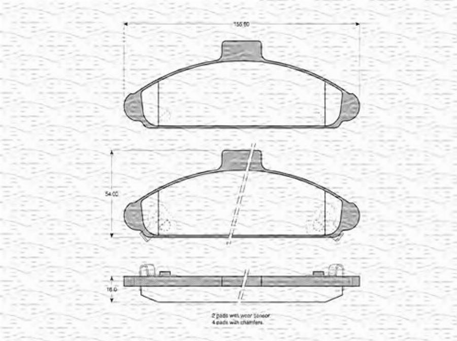 Magneti Marelli 363702160577 - Kit pastiglie freno, Freno a disco www.autoricambit.com