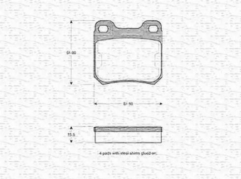 Magneti Marelli 363702160653 - Kit pastiglie freno, Freno a disco www.autoricambit.com