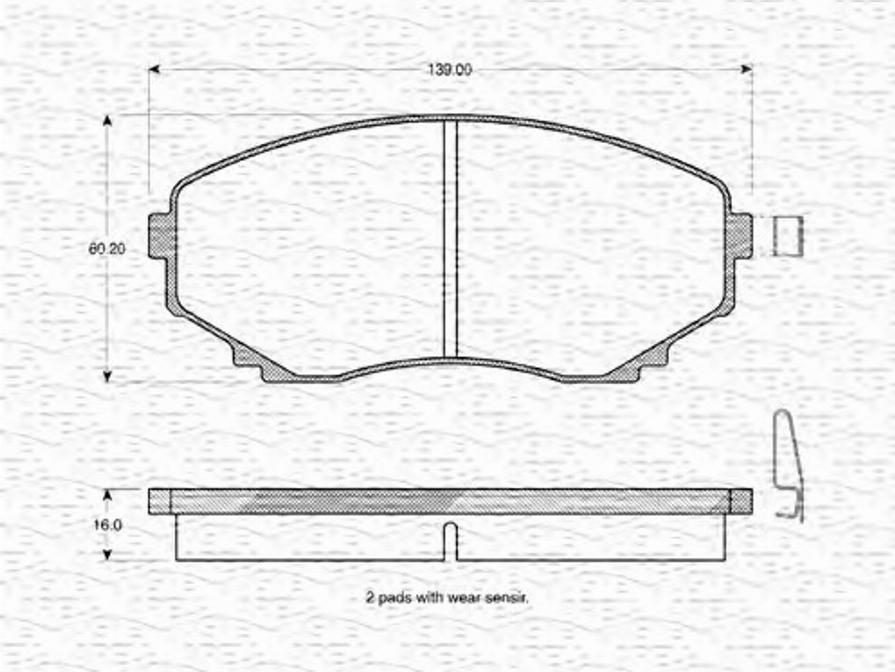 Magneti Marelli 363702160608 - Kit pastiglie freno, Freno a disco www.autoricambit.com