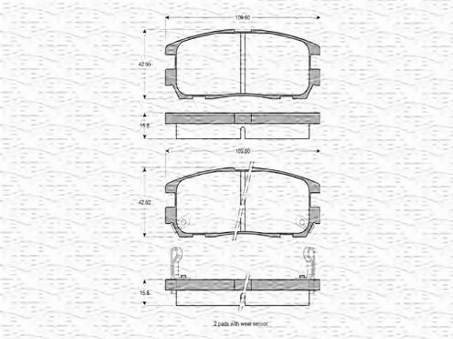 Magneti Marelli 363702160618 - Kit pastiglie freno, Freno a disco www.autoricambit.com